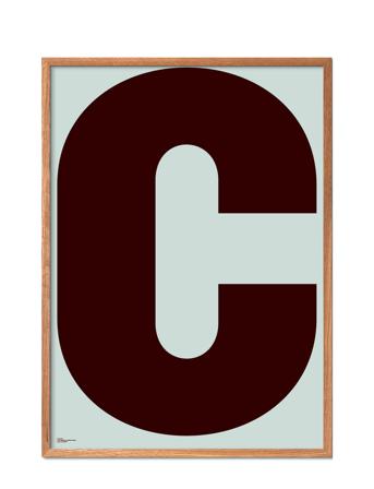 Abcd-C Patterned Poster & Frame