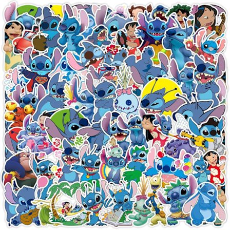 100 stk Stitch-klistremerker for laptop, støtfanger