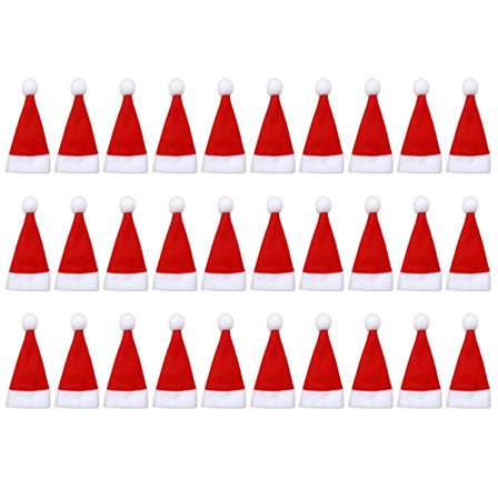 30st Mini Tomtehattar Vinflaskor Överdrag Cover Hem Juldekor Lollipop Godislock Cover Flaskor Överdrag