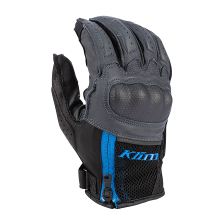 Mănuși Moto Klim Induction Glove Asphalt/Electric Blue Lemonade S
