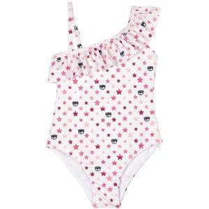 Monnalisa White Stars Graphic Swimsuit 6 Years - Swimwear and coverups - 6 years - White