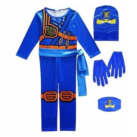 Børne Anime Phantom Cosplay Kostume Hættetøj Ninja Super Blue 130cm Blå- Perfet Blue 130cm