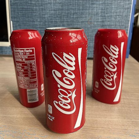 3-pack Röda Silikon Coca-Cola Flaskhöljen - Skyddande Hölje för Coca-Cola Burkar och Koppar (500ml)