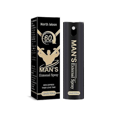 Extern spray för män, kroppsvård för män, stark vitalitet, kropp och sinne, njutningsmassage spray