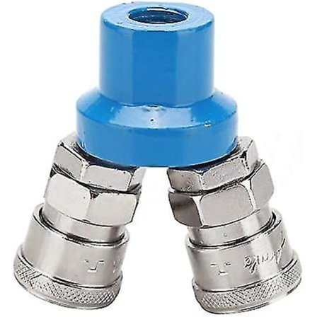 Pneumatiikka Pikaliitin Ilmapumppu Ilmakompressori Liitäntäjakaja (hopea sininen)(1 kpl)