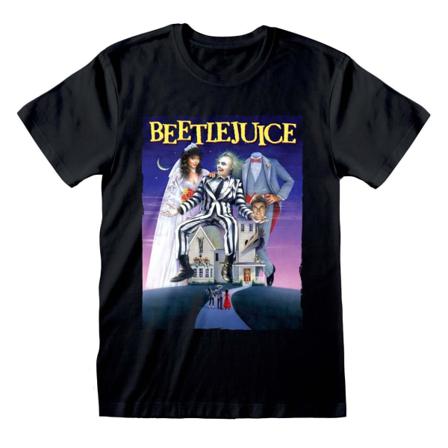 Beetlejuice Unisex Adult Logo T-shirt Xl Svart