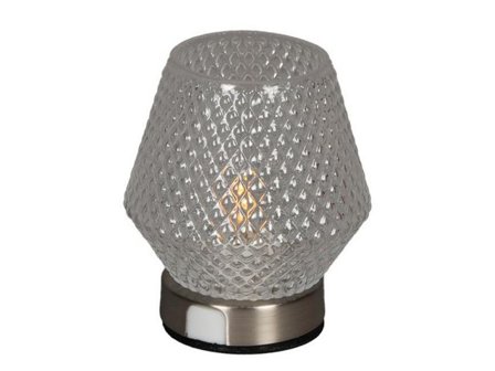 KONSTSMIDE Ljuslykta LED glas laddbar 10x11cm - Lyreco - Kök och servering - Ljus och tillbehör - LED-Ljus