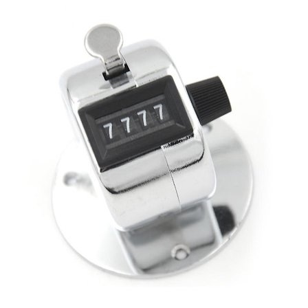 4-cifret manuel håndtæller med rund base SHYTMV [DB] One Size