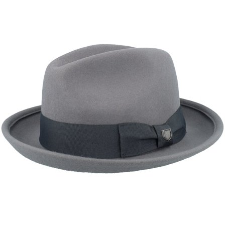 Brixton - Grey - fedora - Hat - Horton Cb Packable Felt Grey/Charcoal Fedora - Hatstore