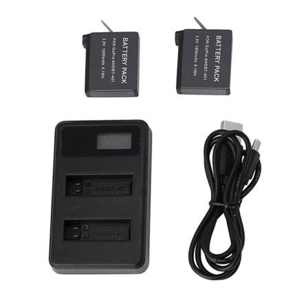2 x 1600mAh batteri AHDBT-401 + dobbelt USB-ladersett Nytt