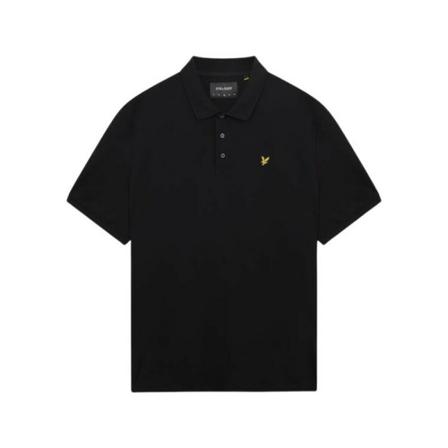 Lyle & Scott Polo t-shirt , Zwart , Heren , Maat: S