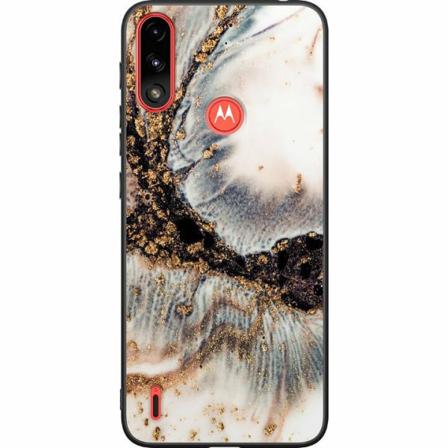 Motorola Moto E7i Power Svart Skal Mönster