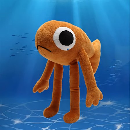 Le Poisson Steve Fisk Plysjleketøy - Kosedyr med Lange Bein, Steve Fisk Utstoppet Fisk for Fans av Tegneseriespill