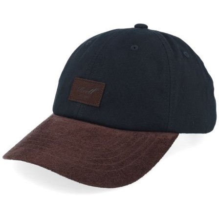 Reell - Svart unconstructed Keps - Arc Suede Cap Black Dad Cap @ Hatstore
