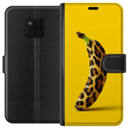 Yhteensopiva Lompakkokotelo Huawei Huawei Mate 20 Pro Banaani leopardikuvioilla keltaista taustaa vastaan luovassa ja leikkisässä suunnittelussa