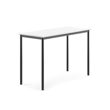 Tisch BORÅS, 1400x600x900 mm, Laminat weiß, anthrazit