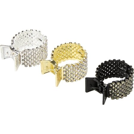 Pakke med små høye hestehale hårklemmer sklisikre metall rhinestone hårklemmer hestehaleholder høy hestehaleklemme dekorative hårnåler hår A 1