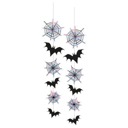 Halloween Hængende Dekoration Spindelvæv & Flagermus