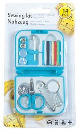 Kompakt sysæt med 14 dele - til hjemmet og rejsen