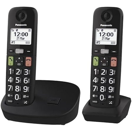 Trådløs Telefon - PANASONIC - KX-TGU112EXB - LCD Skærm 4,6 cm - Store Taster - Indbygget Besvarer