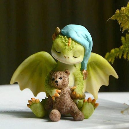 Söpö lohikäärmepatsas maisema hartsi hahmot puutarhakäsityöt koristeet eläinkoristeet koti karhu lohikäärme