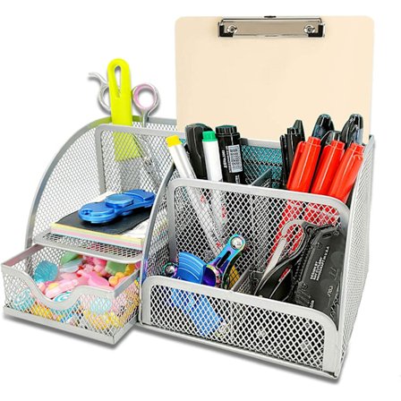 Grå - Multifunktionelt kontorskab med skuffer, sim