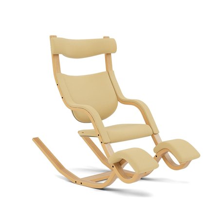 Varier Furniture Gravity - Yellow Polyester - Light brown base