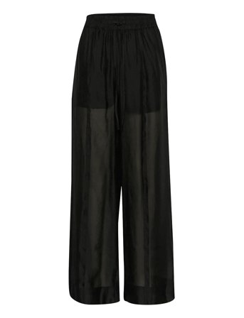 Gztrudi Mw Pants Bottoms Trousers Wide Leg Black Gestuz
