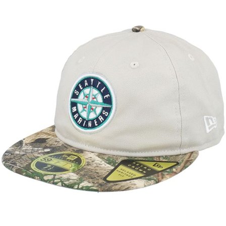 New Era - MLB Beige fitted Keps - Seattle Mariners MLB Realtree 59FIFTY Stone/Camo Fitted @ Hatstore