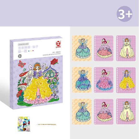 Hantverk för flickor - Pusselpunktering Målning - Tygpokande Konst DIY-presenter till barn Födelsedag Jul Db