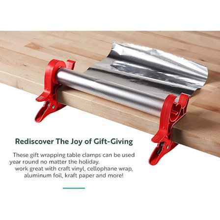 Wrap Buddies Bordplade Gaveindpakningsværktøj Tape Dispenser Papirrulles Holder Klip -ge