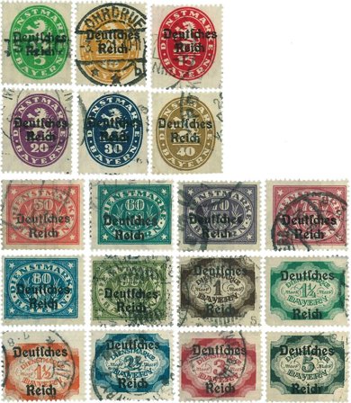 Tyske Rige 1920 - MICHEL D34-51 - Stemplet