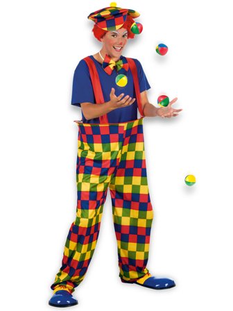 Klovnekostyme med Hatt og Sløyfe