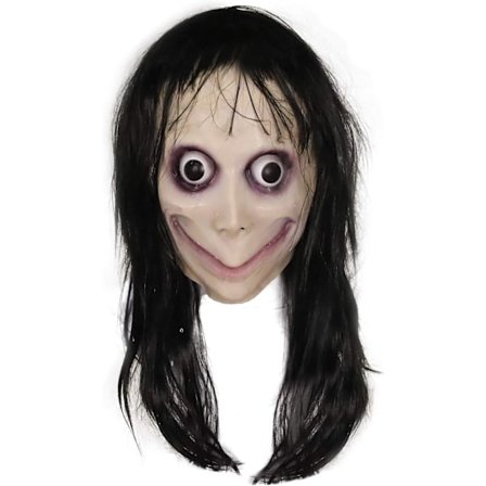 Molezu Momo Mask Läskig Mask, Krypande Mask Monstermask, Skräckkostymer Party Gummi Latex Mask för Halloween Vuxen