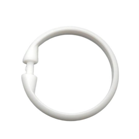 Suihkuverhorenkaat, suuret, valkoiset, 12 kpl, muovi, 6 x 6 cm, valkoinen