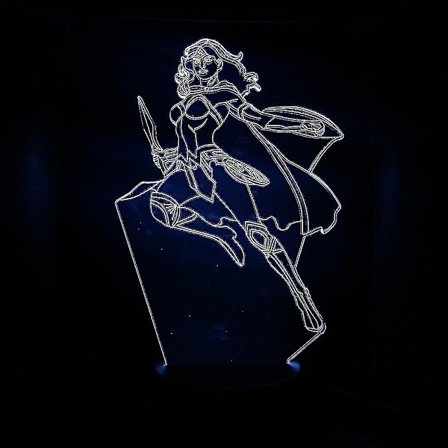 Wonder Woman 3d Led Night Light Bedroom Table Lamp Color Changing