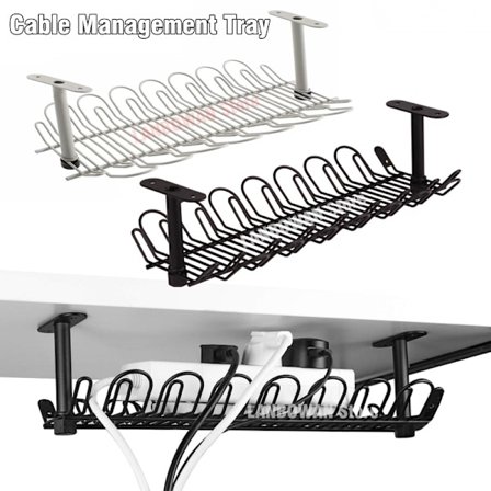 Pöytäkaapelin hallintalokero pöydän alla Pistorasian pidike Power säilytysteline