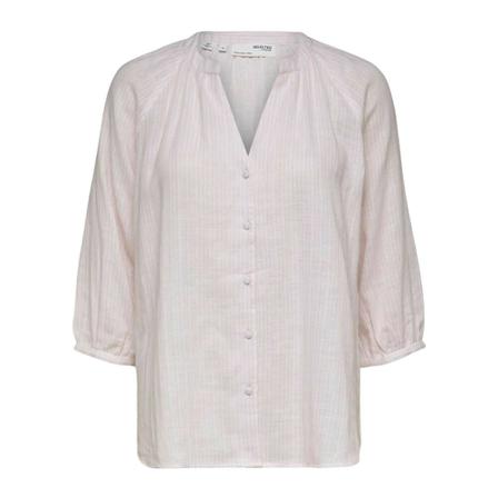 Selected Femme Alberta 3/4 shirt peach Pink, Dame Skjorter