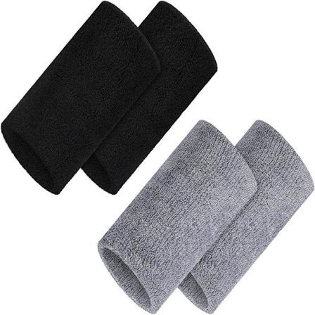 Par Sportsarmbånd 15 cm Svedarmbånd Elastiske Sportsarmbånd Åndbart Stof Svedbånd til
