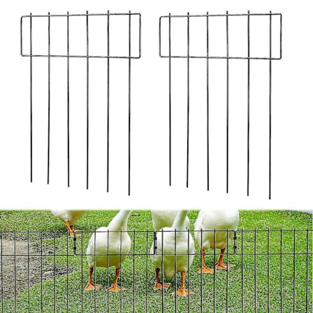 Ny 2023 Dyrebarrierehegn 10 stk Rustfrit Metal Have