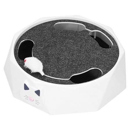 Interaktivt kattelegetøj Hvid elektrisk fang mus drille kattelegetøj mus drejeskive kat interaktivt legetøj