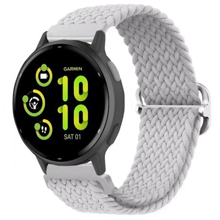 20/22mm Nylon Flätad Loop Rem kompatibel Garmin Forerunner 265 55 965 165 Sportarmband Garmin Venu 3/2 Vivoactive 5 Armbandsbälte