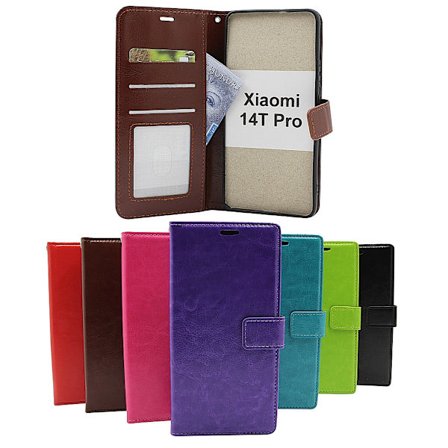 Crazy Horse Xiaomi 14T Pro Plånboksfodral