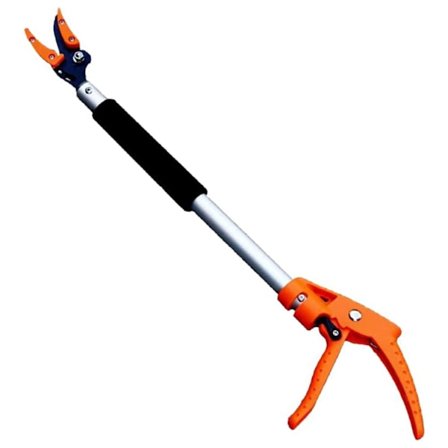Beskæresaks med langt håndtag, teleskopisk frugtplukker, havesaks