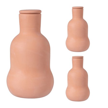 Ollas Vandingssæt, 500 ml Ler Vandbeholder, 3-pak