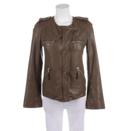 Isabel Marant Pre-owned Pre-owned Leather outerwear , Bruin , Dames , Maat: M Vintage Jassen