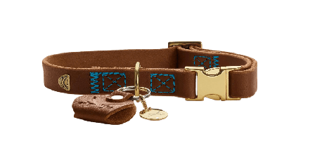 Hunter - Hundehalsbånd Sansibar i kuskinn cognac L - Hund - Halsbånd - ZOO.no