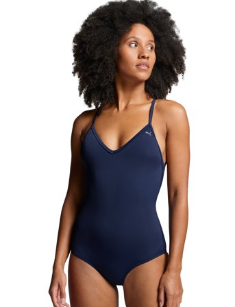 Puma Swim Puma Swim Women Vneck Padded Swimsuit 1P - Navy - XS