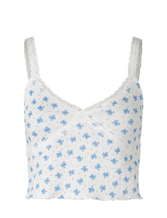 Strap Top Short White Barbara Kristoffersen By Rosemunde