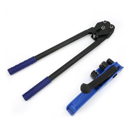 Plaststål PET-rem Manuell spännare Cutter Heavy Duty Spänne Crimptång för papper Aluminium